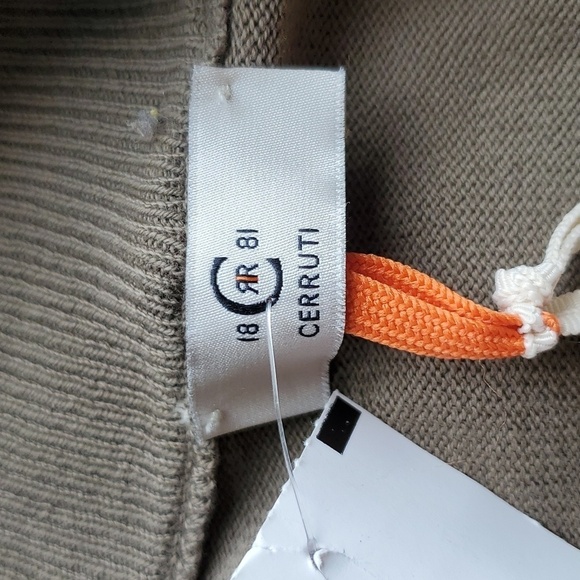 Cerruti 1881 Light Olive Green Full Zip Maglia Tricot Cardigan XXL NWT - Picture 5 of 9